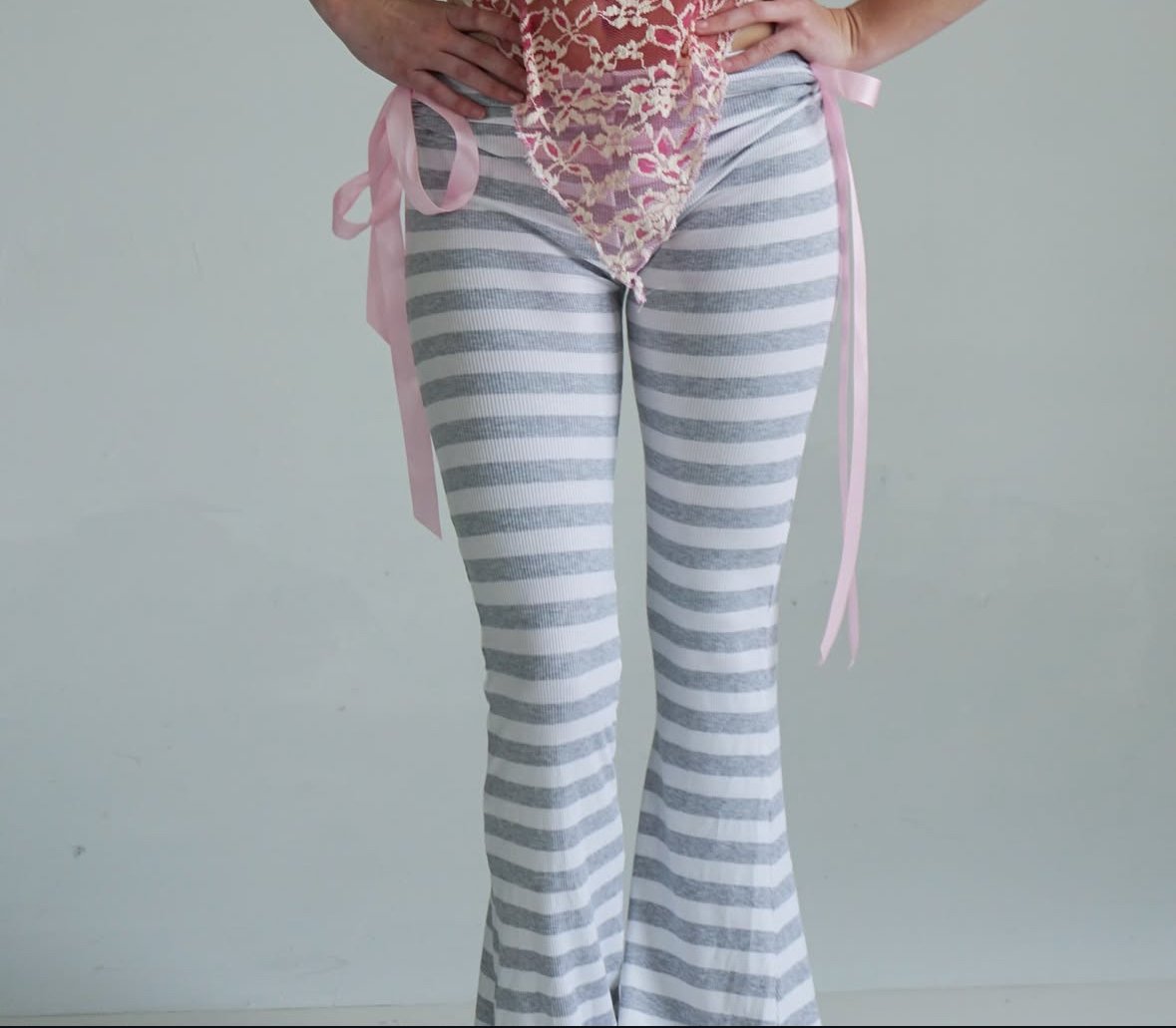 "I’m an angel" striped pants