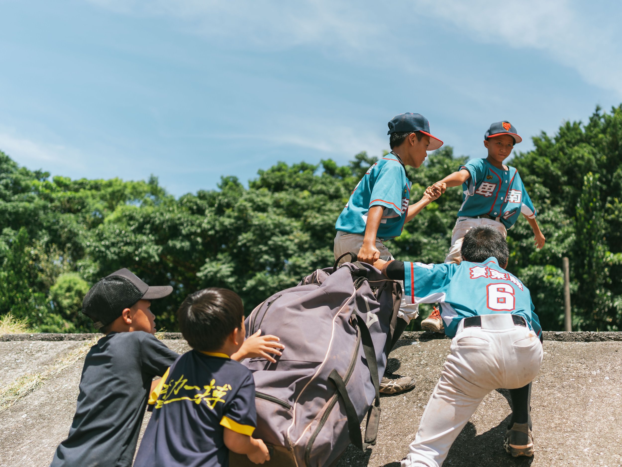 The baseball Team A of Bei-Nan Elementary School is participating in a summer tournament in Hualien.