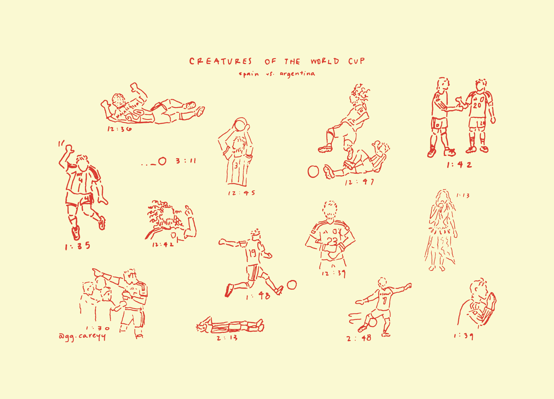 ggcareyy world cup creatures prints_Spain vs Argentina.png