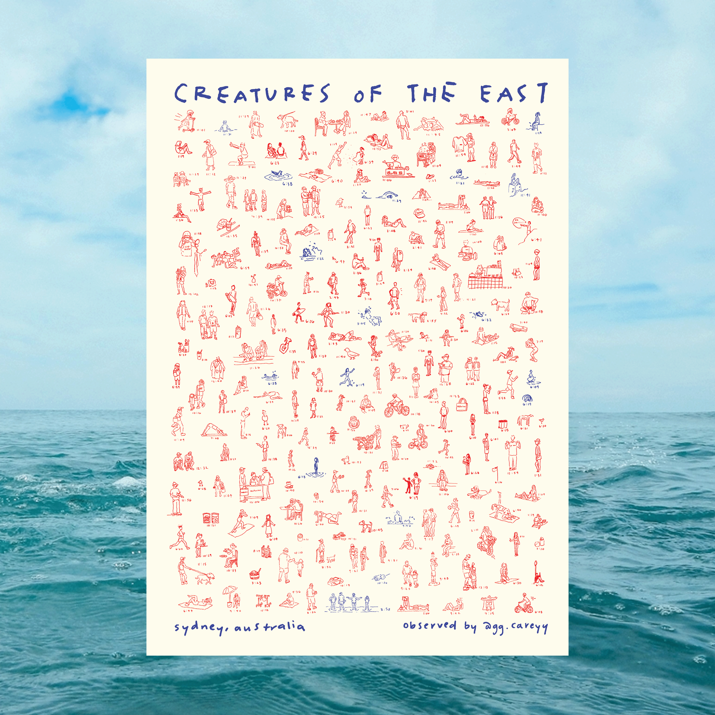 Creatures of the East - Red & Blue