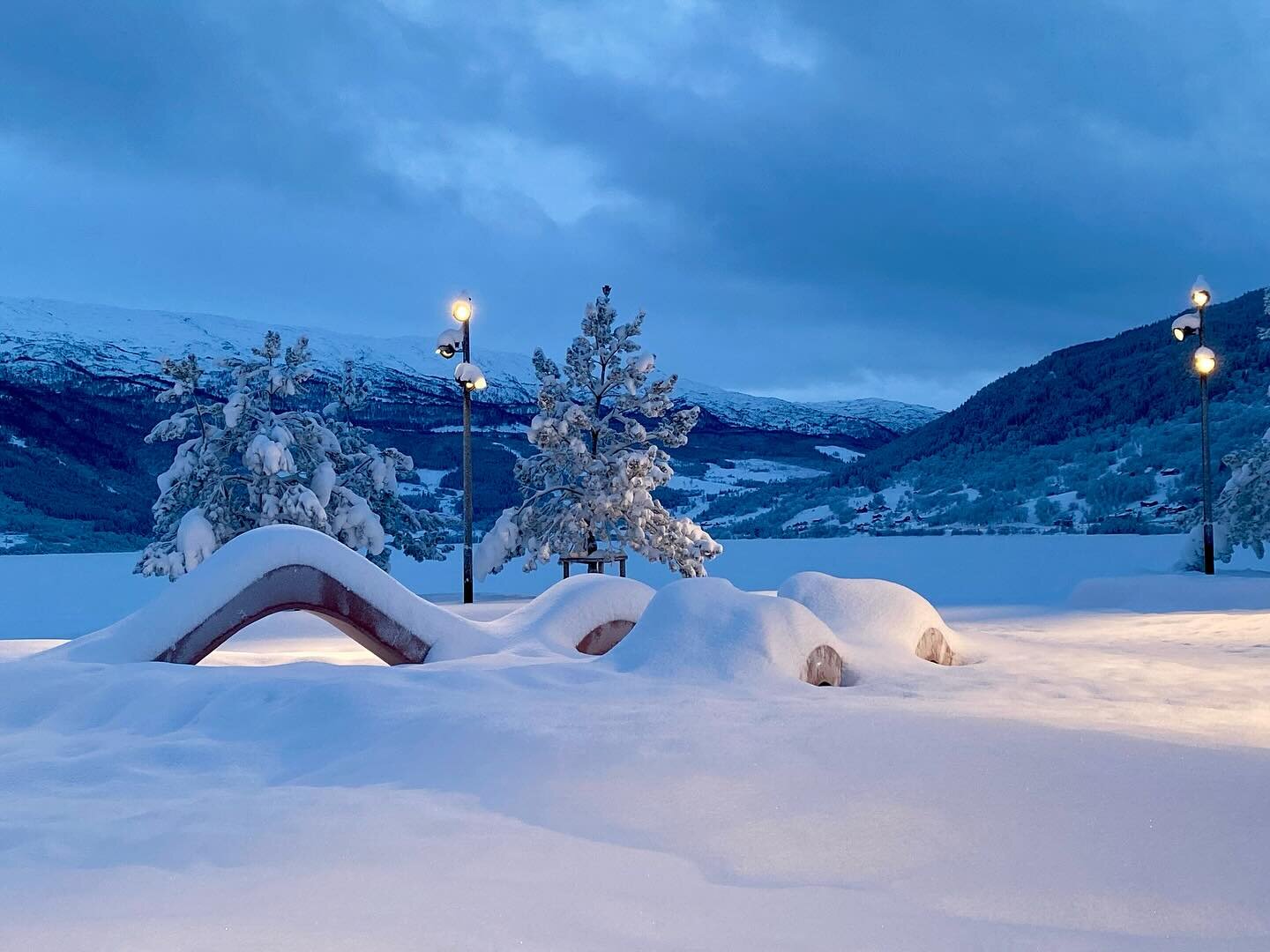 Vinterstemning i Aktivitetsparken Voss❄️