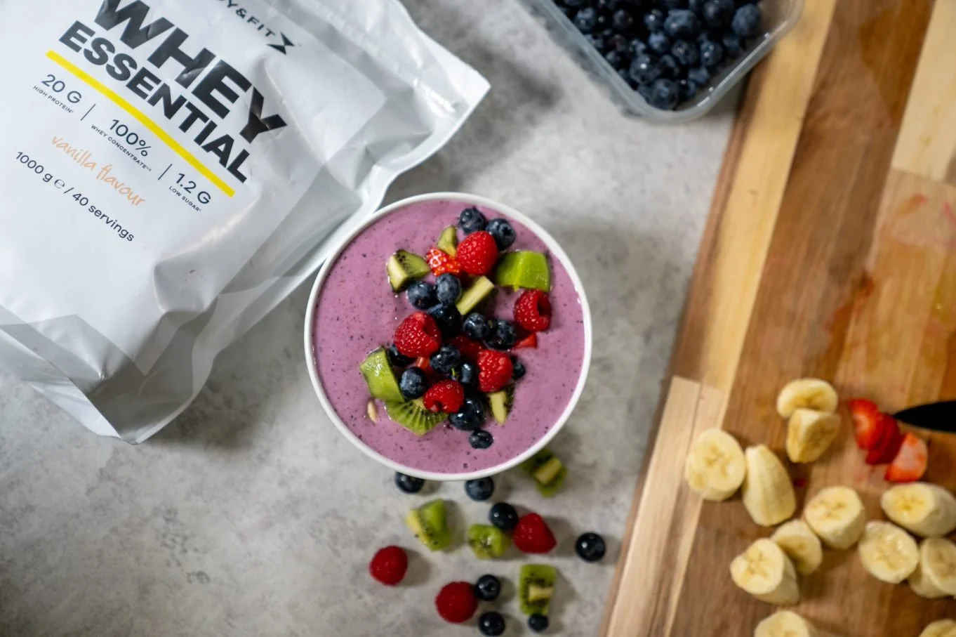 Body & Fit proteïnepoeder als aanvulling op dagelijkse eiwitinname.