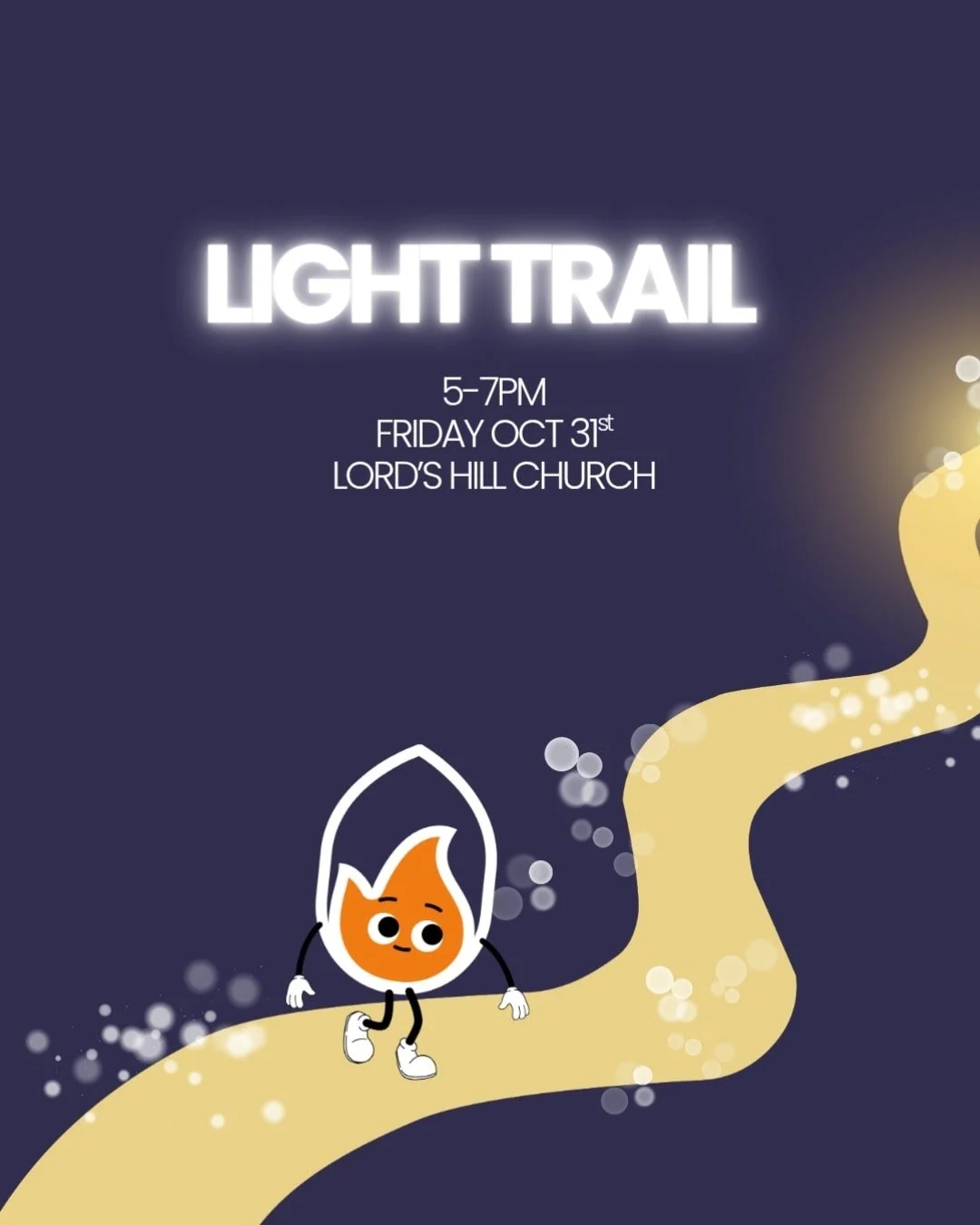 LIGHT TRAIL💡

As the nights get darker, why not join us for an evening of fun and light at Lord's Hill Church? 

5-7PM 
Friday October 31st

#lighttrail #lordshill