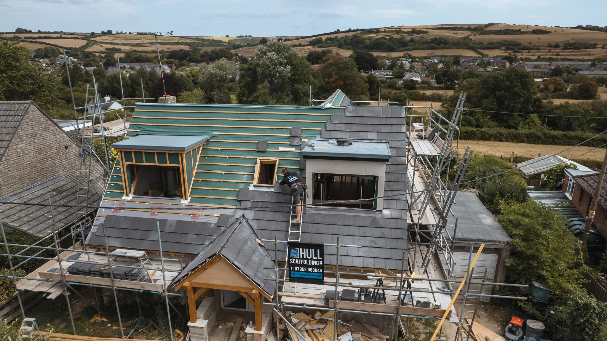 Full House Renovation in Dorset – Roof, First Fix &amp; Oak Porch Complete