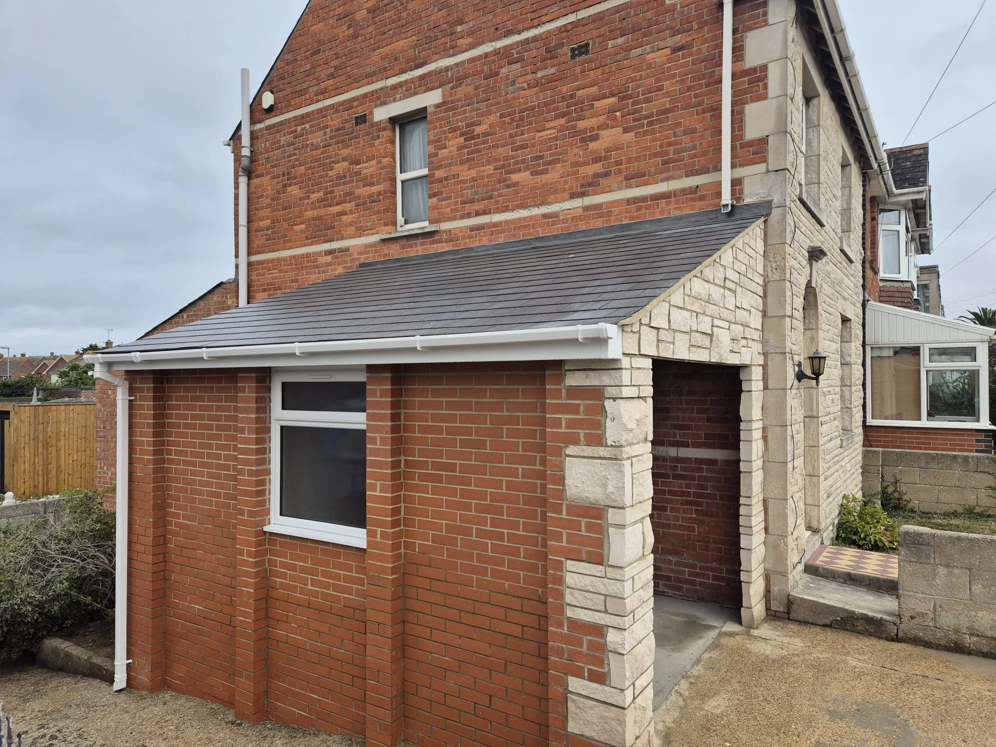 Garage Conversion – Portland Stone Rebuild
