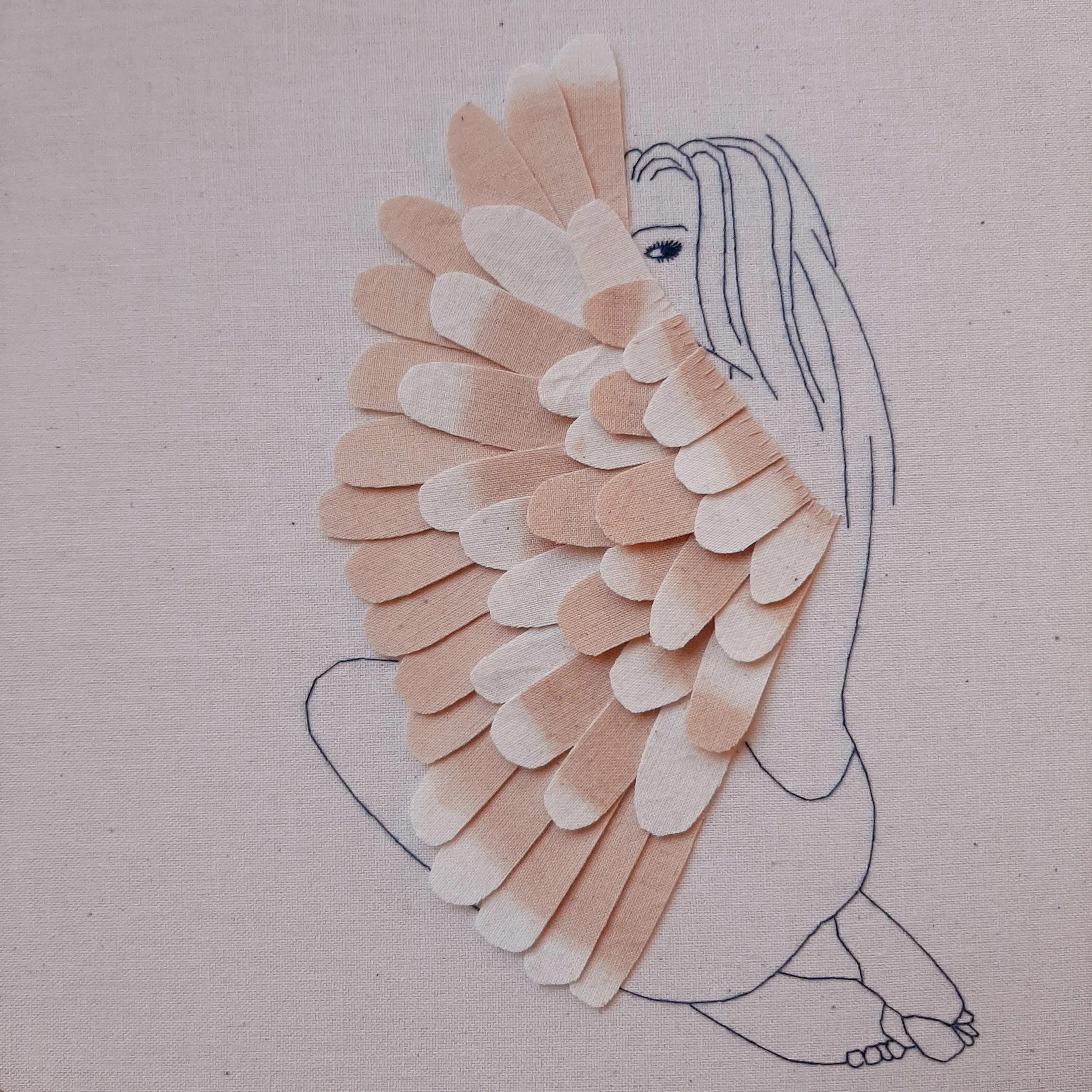 La femme oiseau encadré