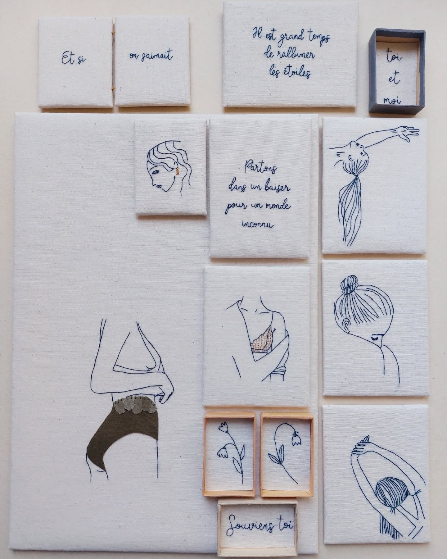 Ces petites choses sont disponibles en mod&egrave;les uniques sur mon e.shop.
Bon 1er mai ♡
.
#dessinbrodefiguratif #broderieminimaliste #broderiecontemporaine