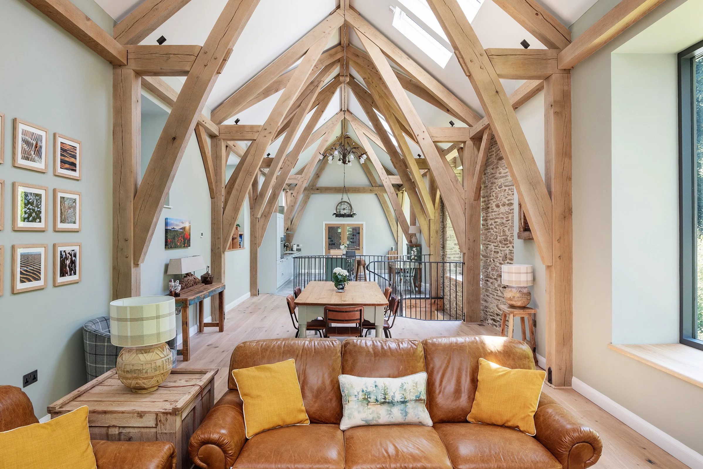 Converted stone barn interior after conversion