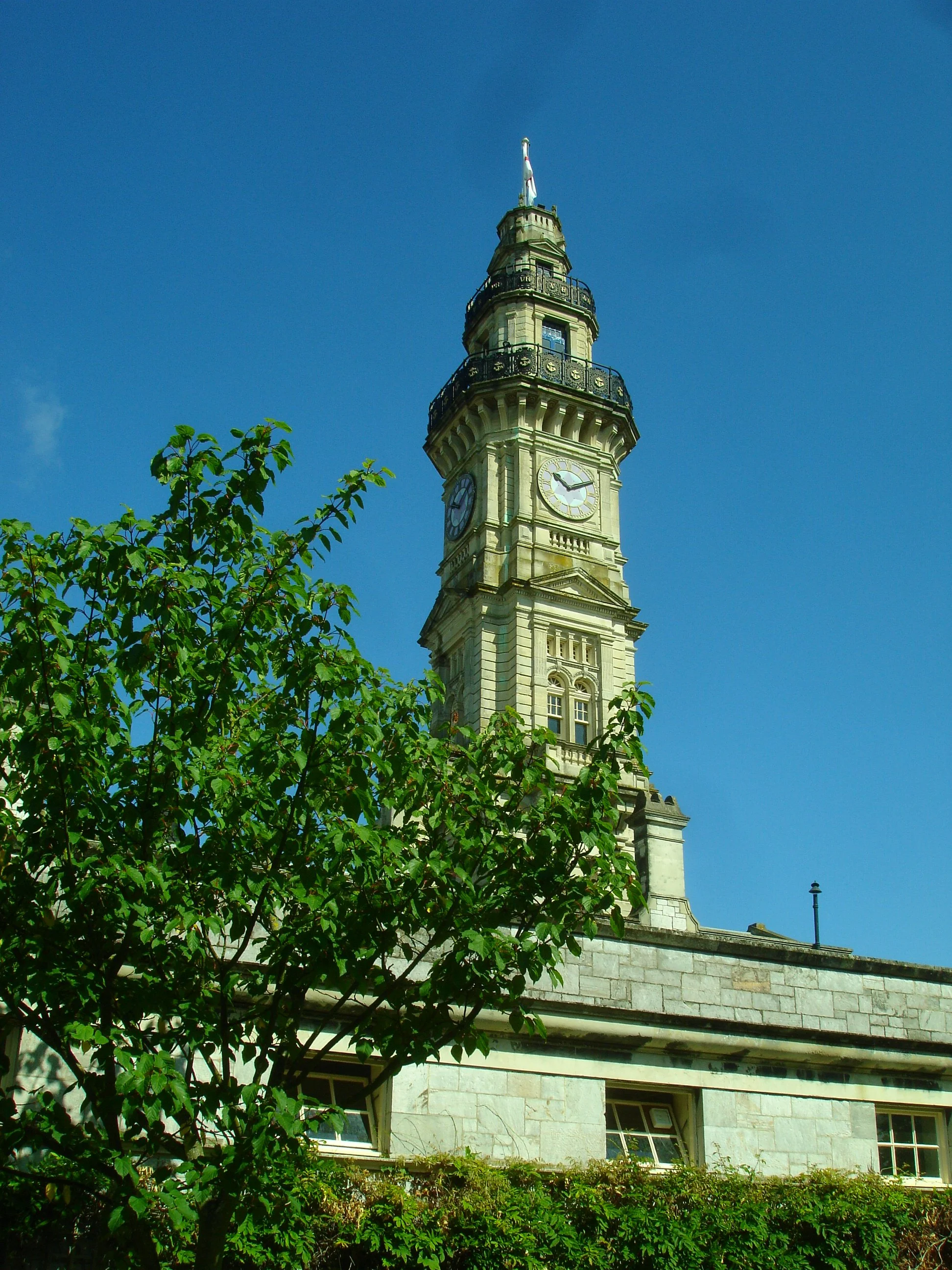 Grade II*-listed clock tower at HMS Drake 