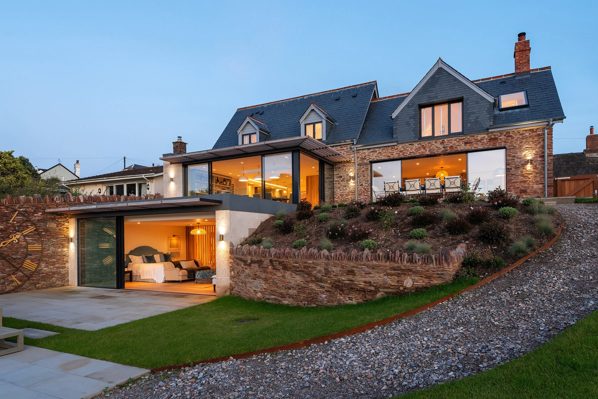 Example 2 of house built on a hill