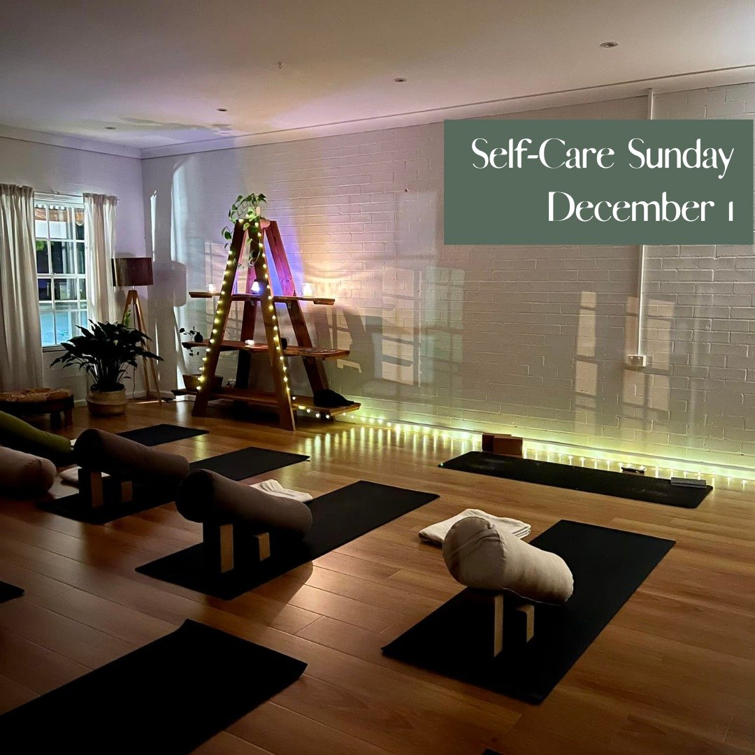 Self-Care Sunday | December 1 💫 🎁 You're invited to our last self-care session of 2024, designed to relax, ground &amp; recharge your energy for the busiest season of the year. 
 
Over 1.5 hours, sink into feel-good stretches, let go in soft yin po