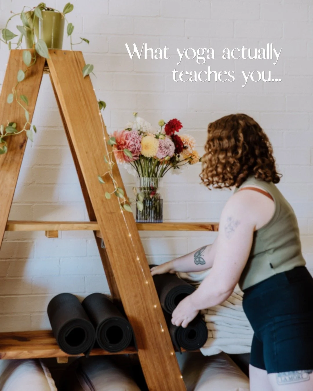 The teachings of yoga aren't what we see on the outside. They're the invisible shifts in daily life, the moments we listen to our authentic self &amp; honour what the practice is *actually* about. Sure, handstands are cool, but coming home to yoursel