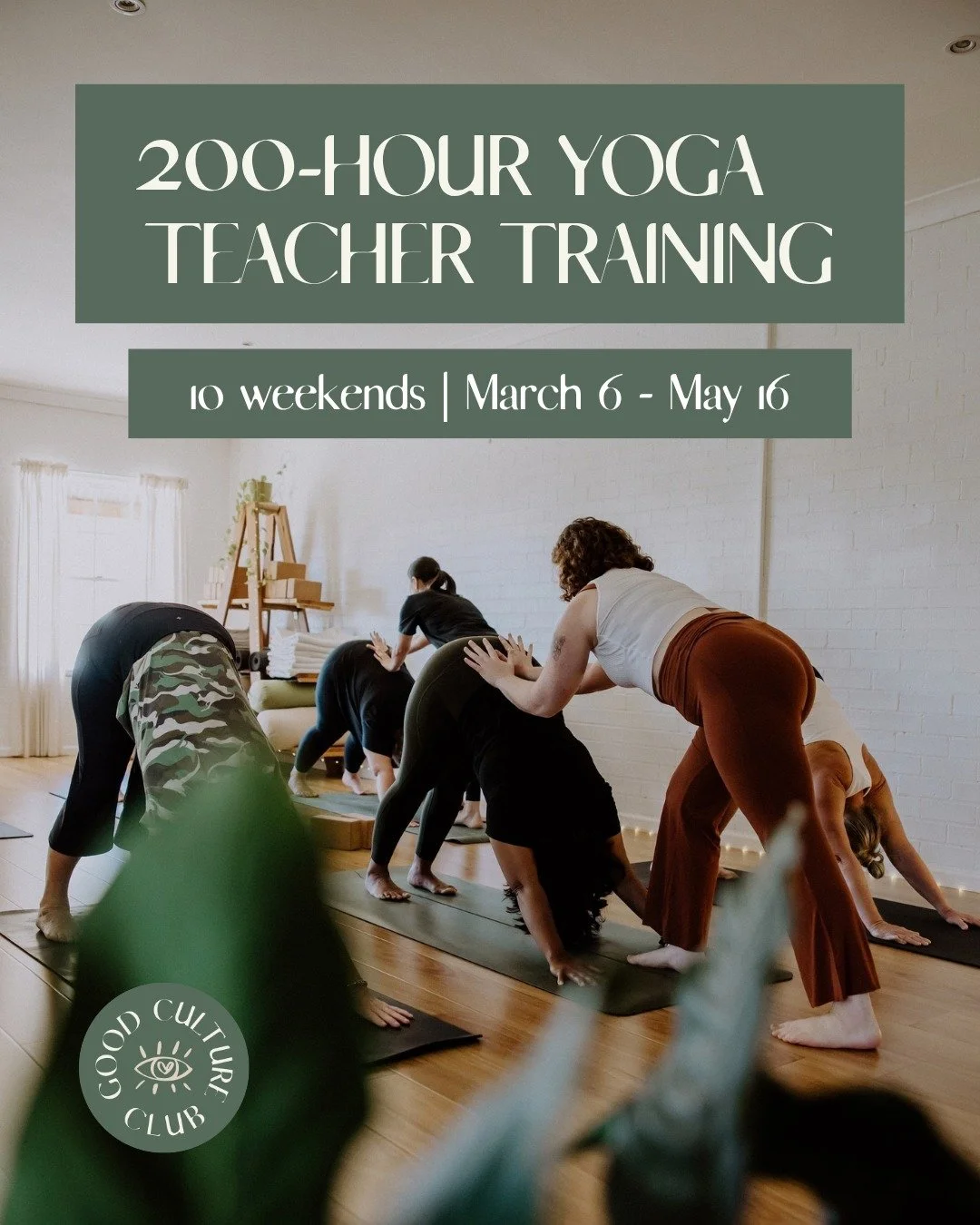 Our foundational teacher training is here 🥰🌻 We&rsquo;re *so* excited that in March 2027, we&rsquo;ll be running our first-ever yoga teacher training at Good Culture Club, led by studio owner Hannah &amp; some special guest teachers. 
 
This traini