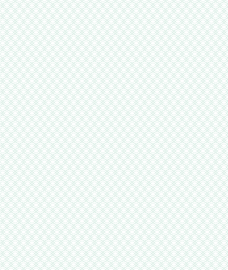 A close-up of a pattern of small, light blue/greenish geometric shapes resembling interconnected loops on a black background.