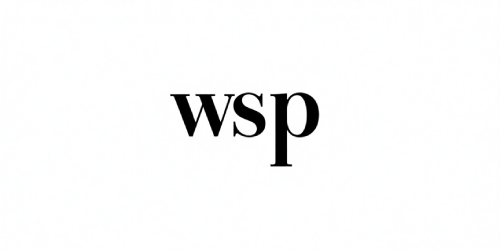 WSP logo in black lowercase letters on a white background.