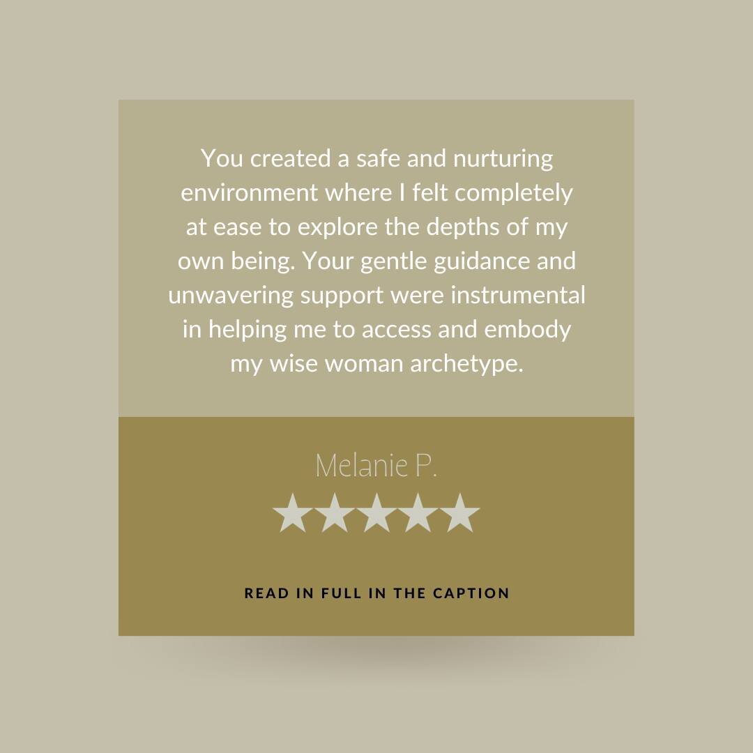A dear Soul shared her experience of my &quot;Activate your Wise Woman &ndash; 2-hour Archetype Intensive&quot; with me. I am so grateful that my work (and my heart) is being so well received 🫶:

✨✨I'm writing to express my heartfelt gratitude for t