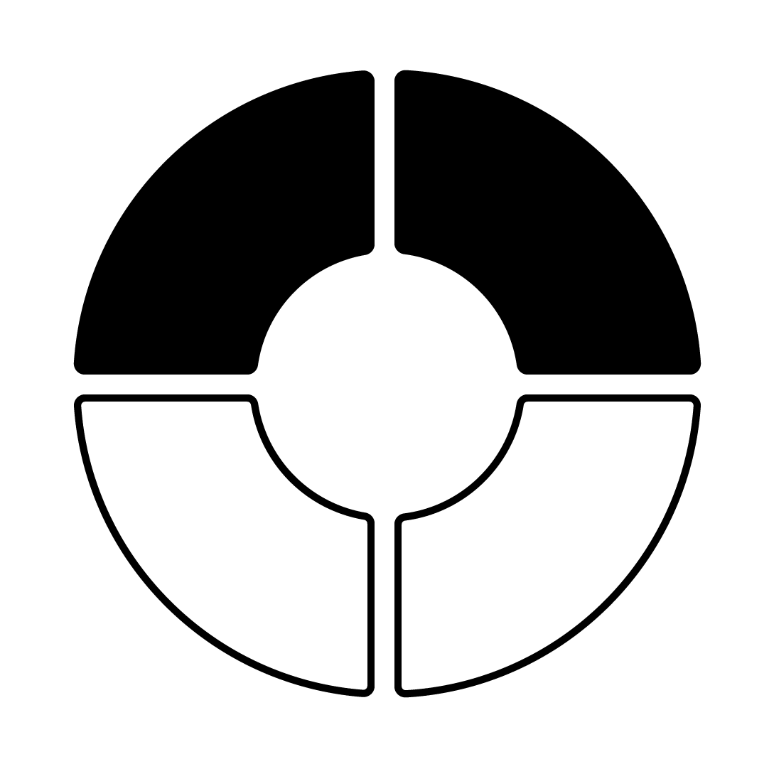 A black and white line drawing of a person sitting at a desk with a laptop, books, and a coffee cup.