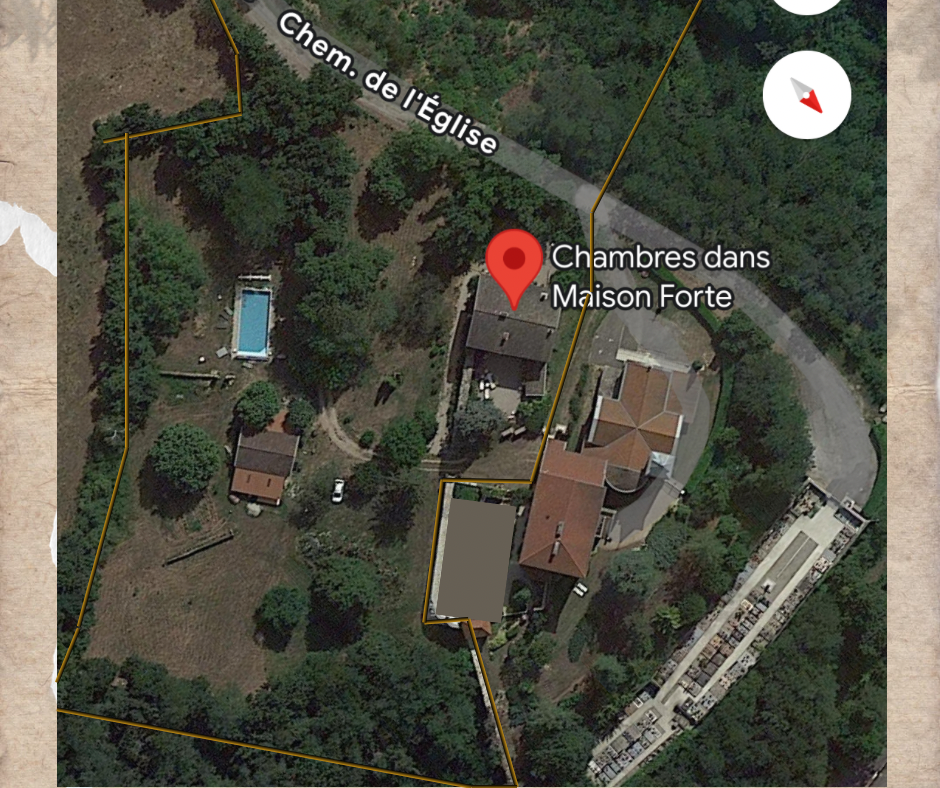 vue satellite du domaine sur 1,2 ha