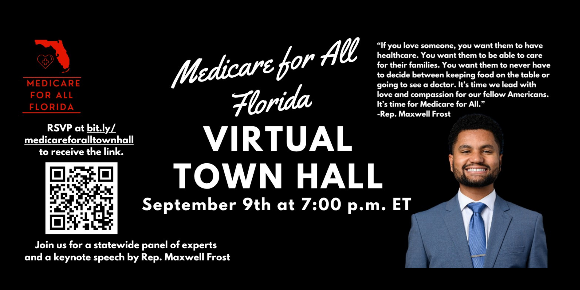 Florida Medicare for All Virtual Town Hall with Congressman Maxwell Frost