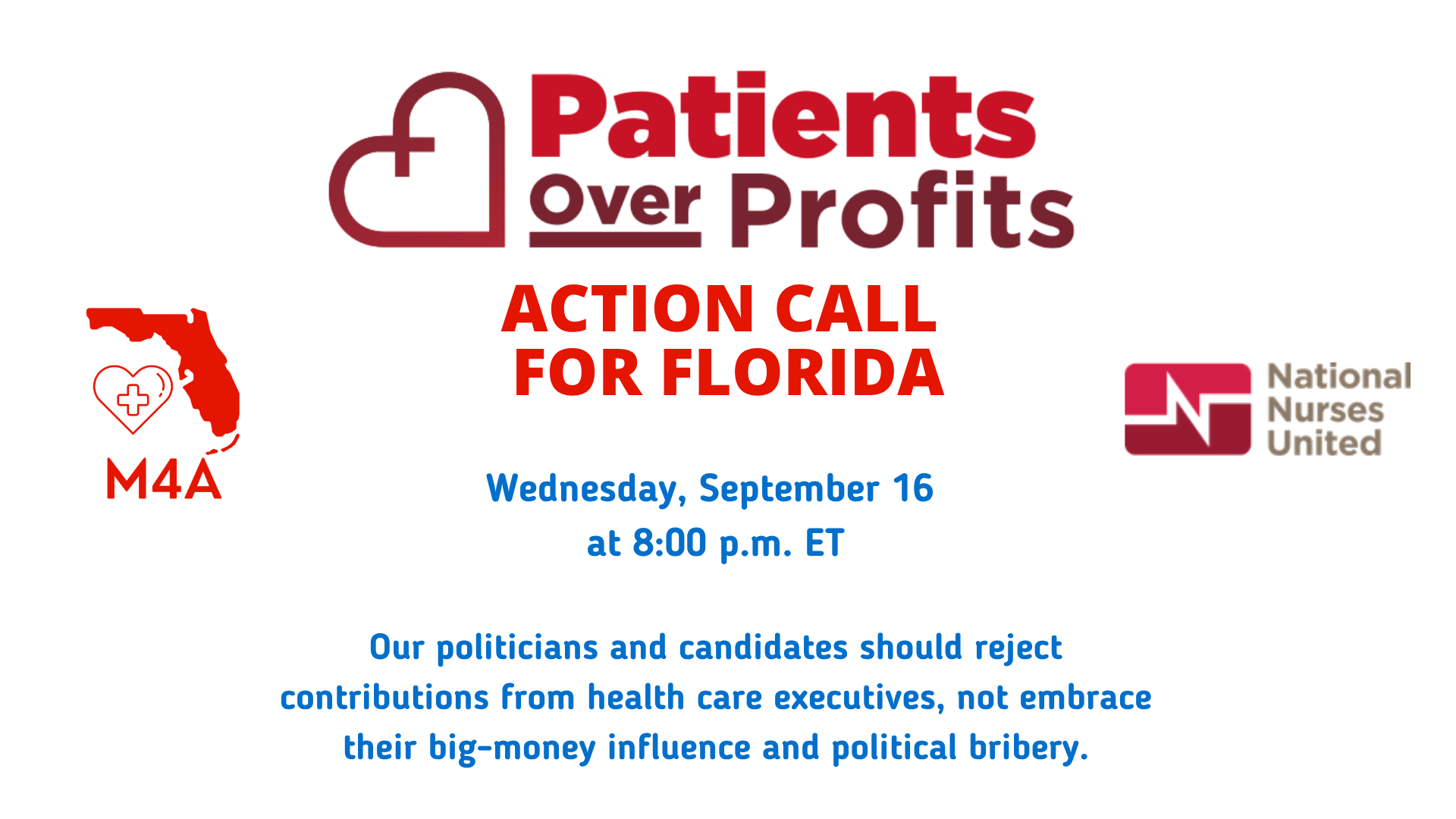 Patients Over Profits Pledge