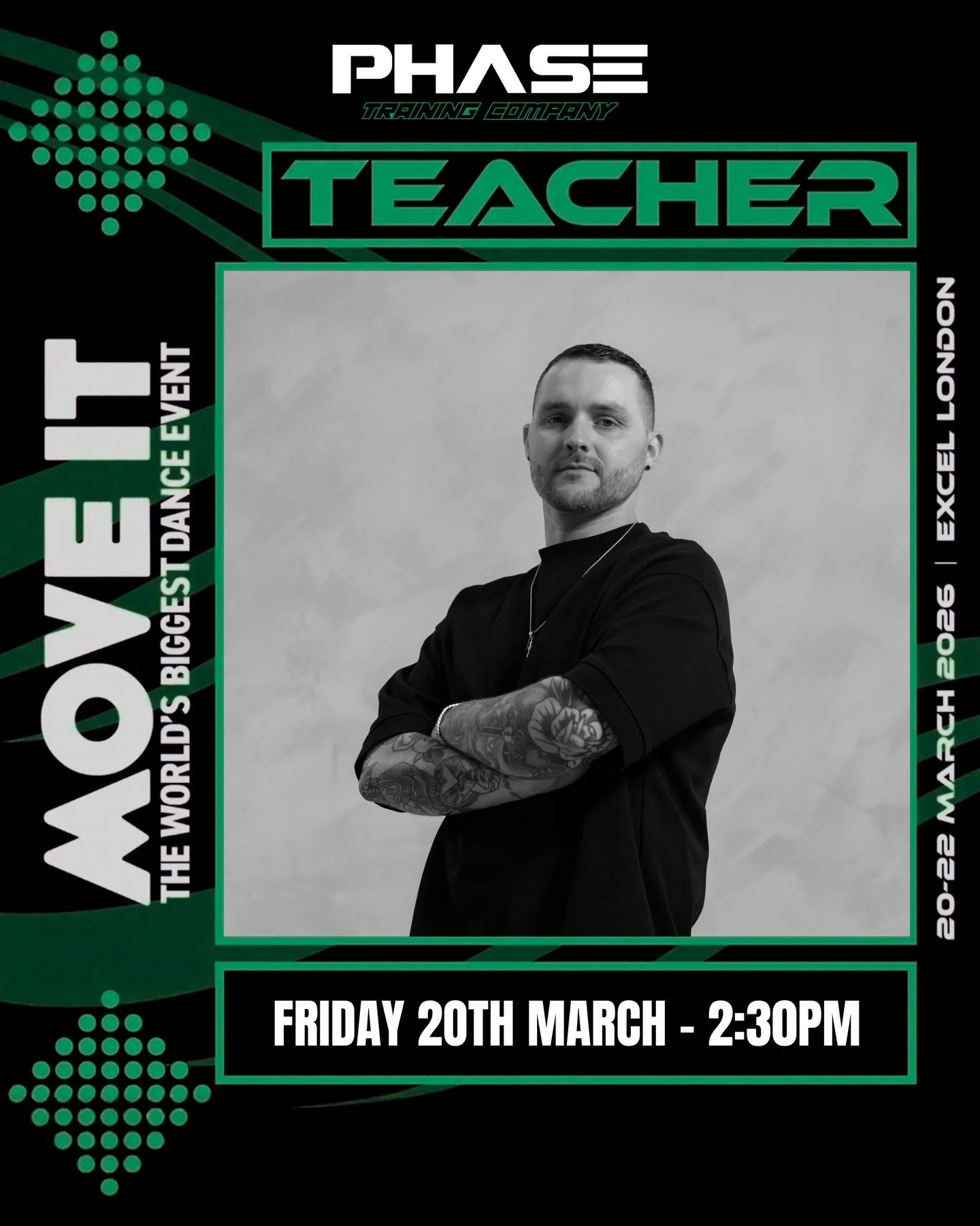 Book your spot now to train with Phase Training Company at Move It 2026! 

📆 Friday 20th March
⏰ 2:30pm
📍 Excel London
🔗 Link in bio to book (Limited spaces)

Also catch us performing a brand new piece on the main stage Sunday 22nd March 2pm! 🚀

