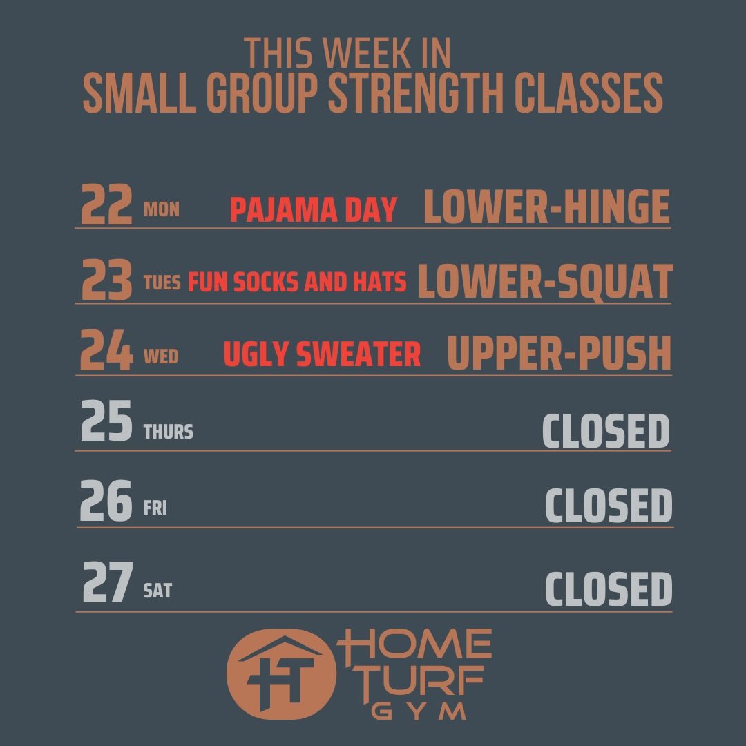 Heads up for next week so you can plan your outfit. We&rsquo;ve also added two additional classes this week only: 9am both Monday and Wednesday! See you all here!