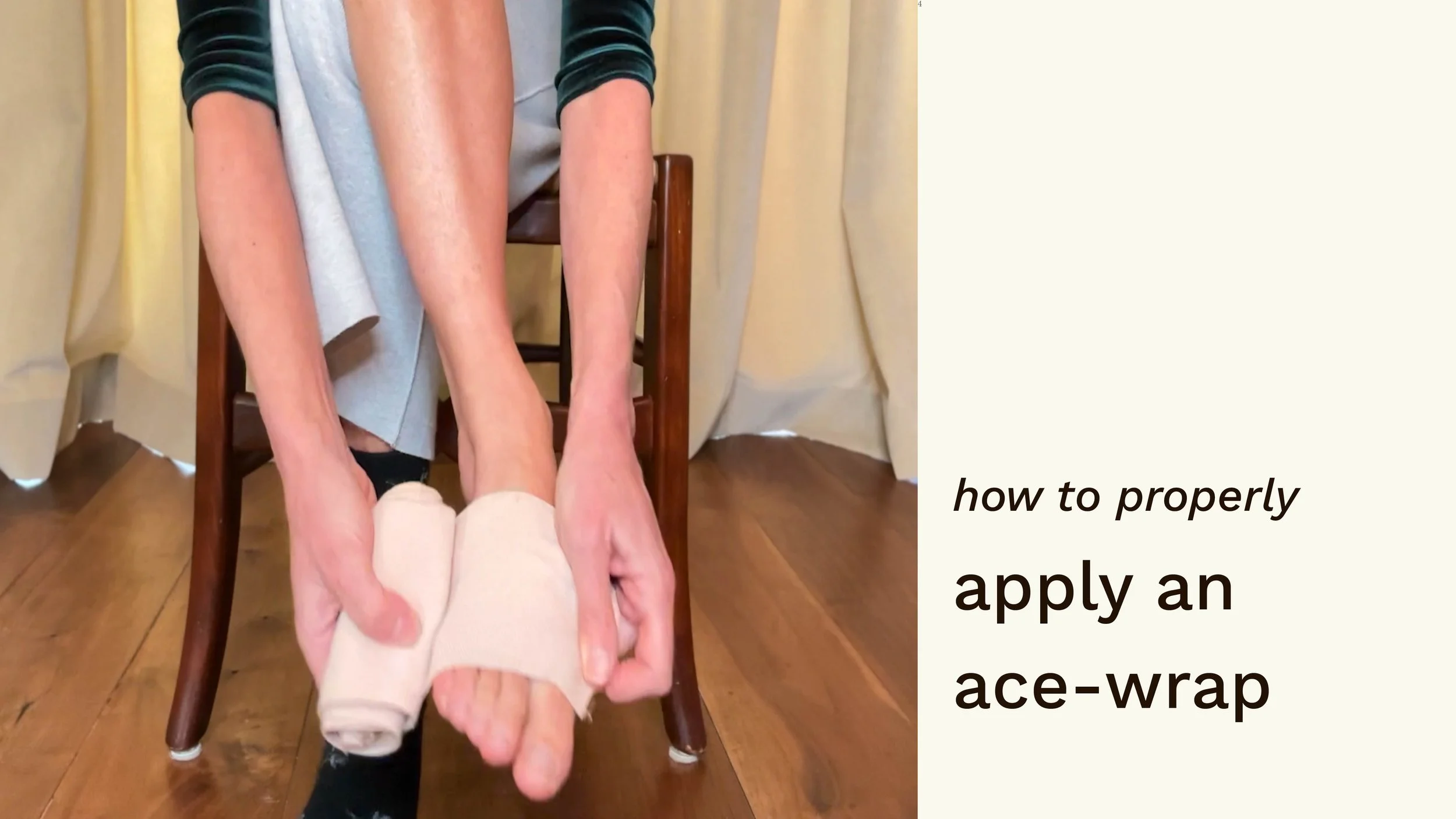 how to properly apply an ace wrap