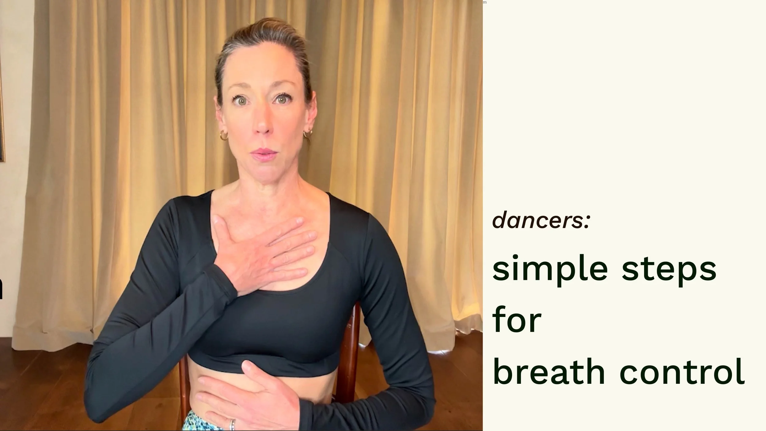 dancers: simple steps for breath control