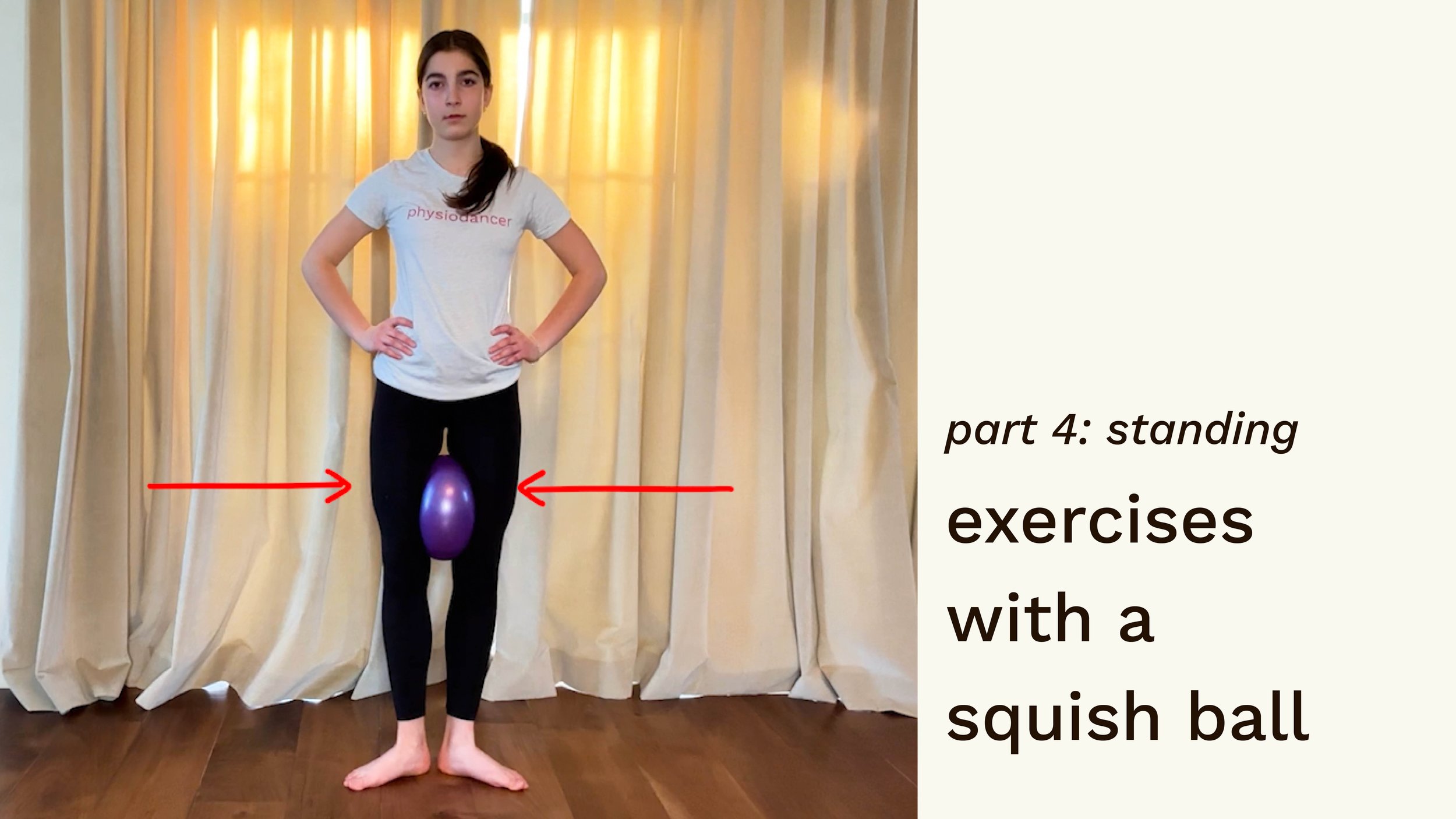exercises with a squish ball part 4: standing
