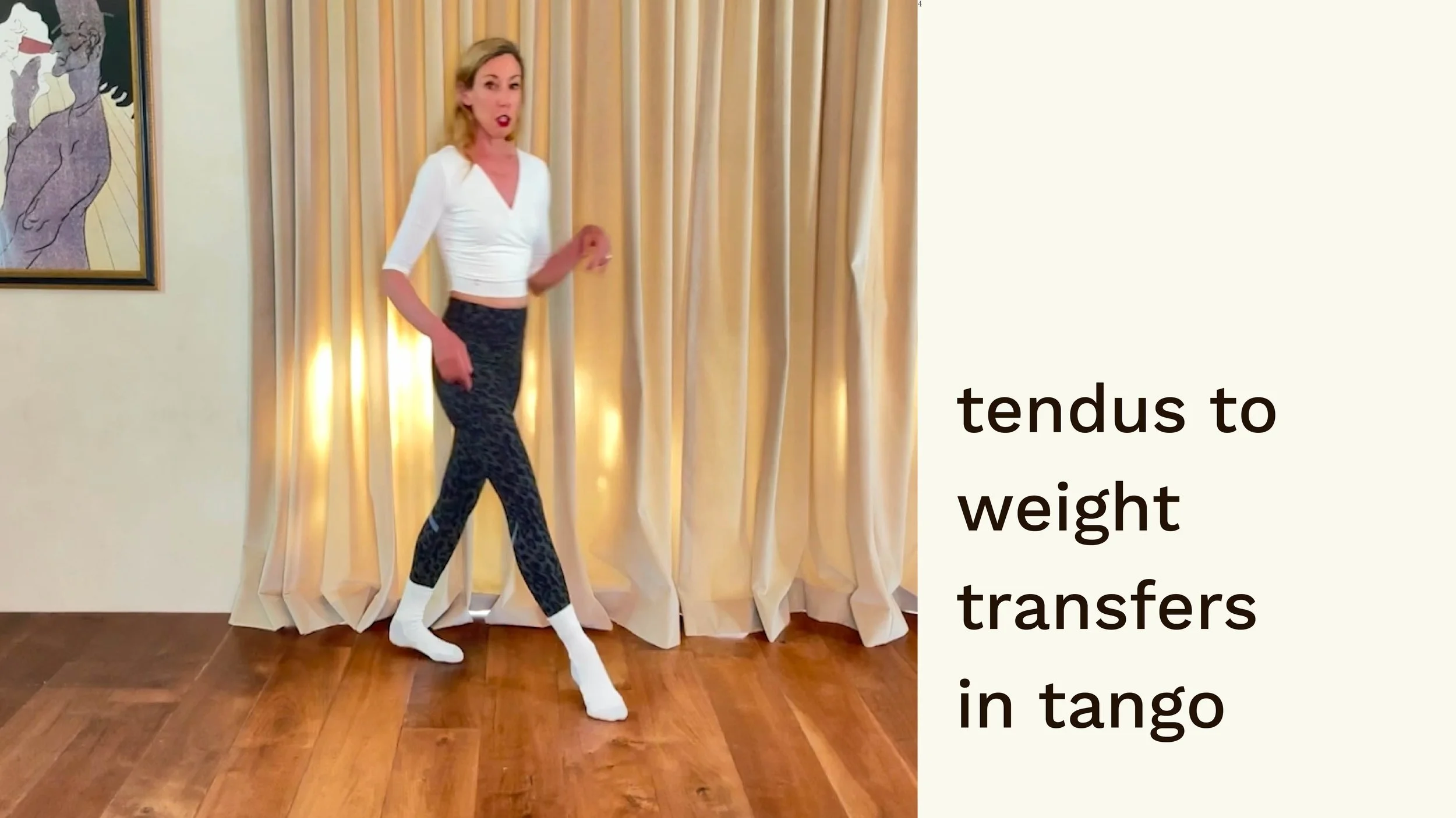 tendus to weight transfers in tango