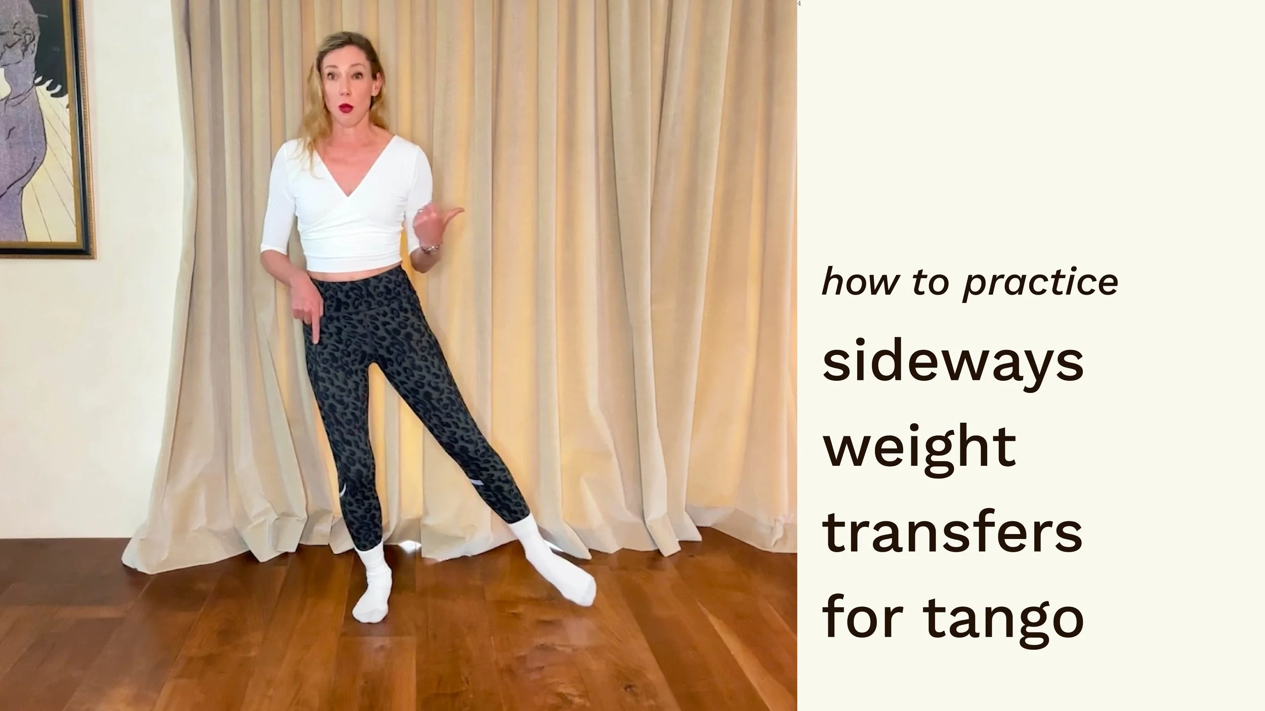 how to practice    weight transfers sideways for tango