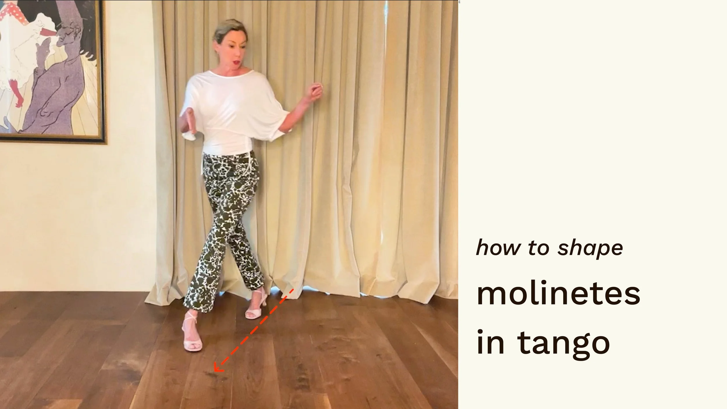 how to shape molinetes in tango