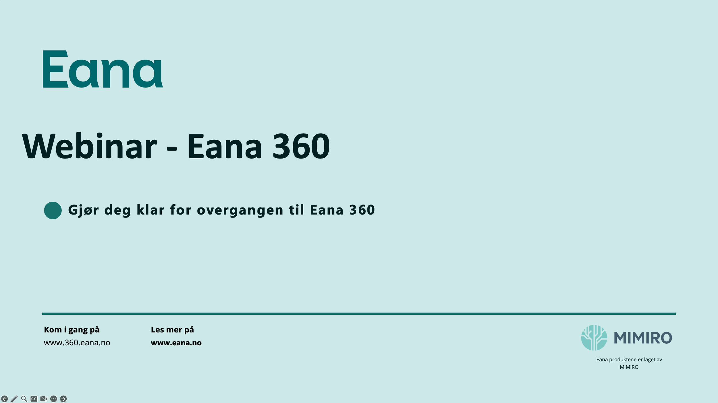 Gratis webinar - Eana 360