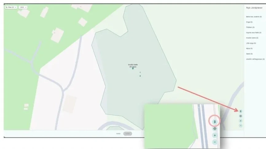 Uttak av nye jordprøver