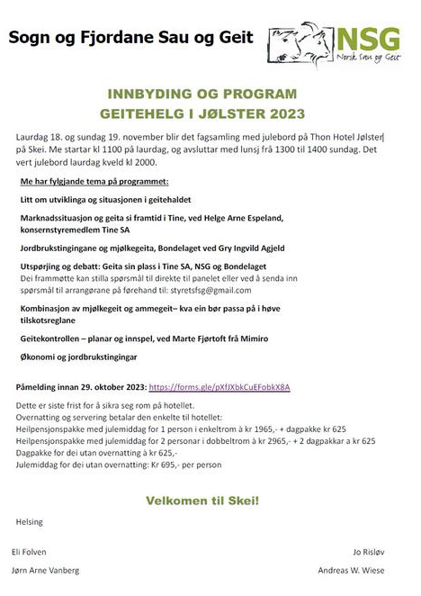 Geitehelga program