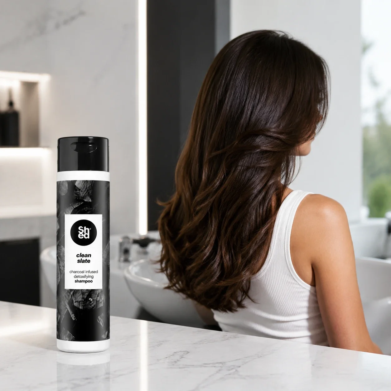 SHED Clean Slate Charcoal Infused Detoxifying ShampooSHED Clean Slate Charcoal Infused Detoxifying Shampoo (100 ml) Black SHED Clean Slate Charcoal Infused Detoxifying Shampoo LS.webp