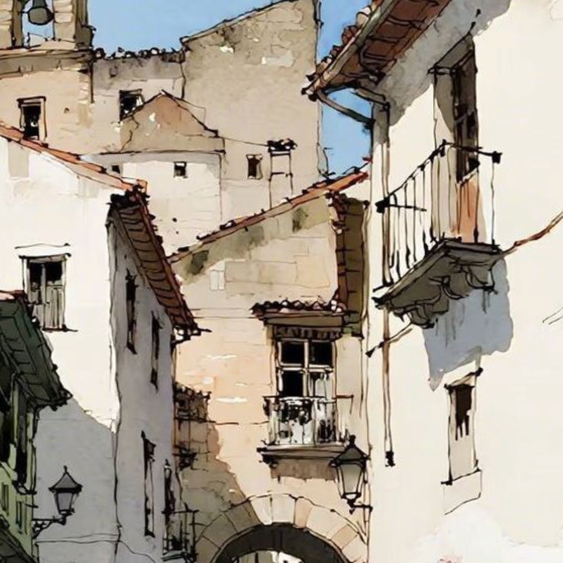 paesaggio scorcio di case