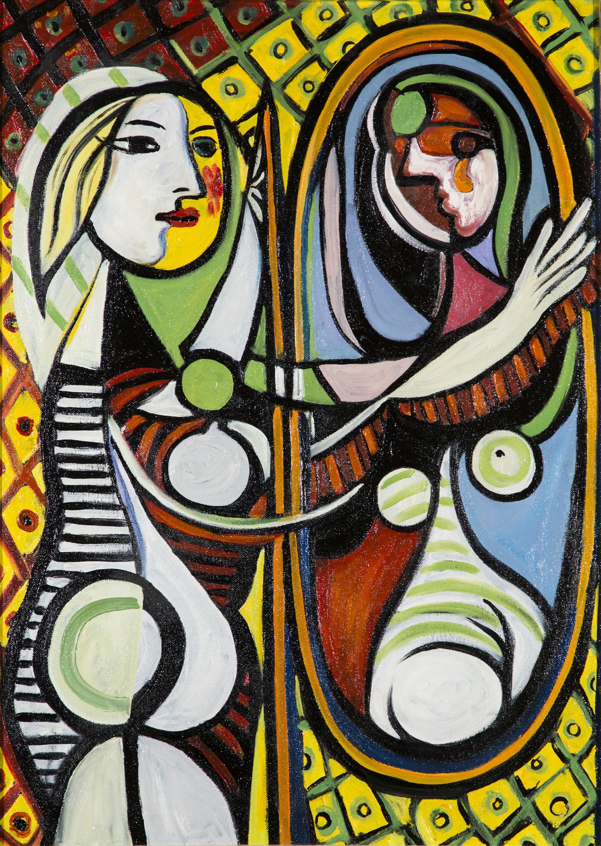 Donna allo specchio Omaggio a Picasso