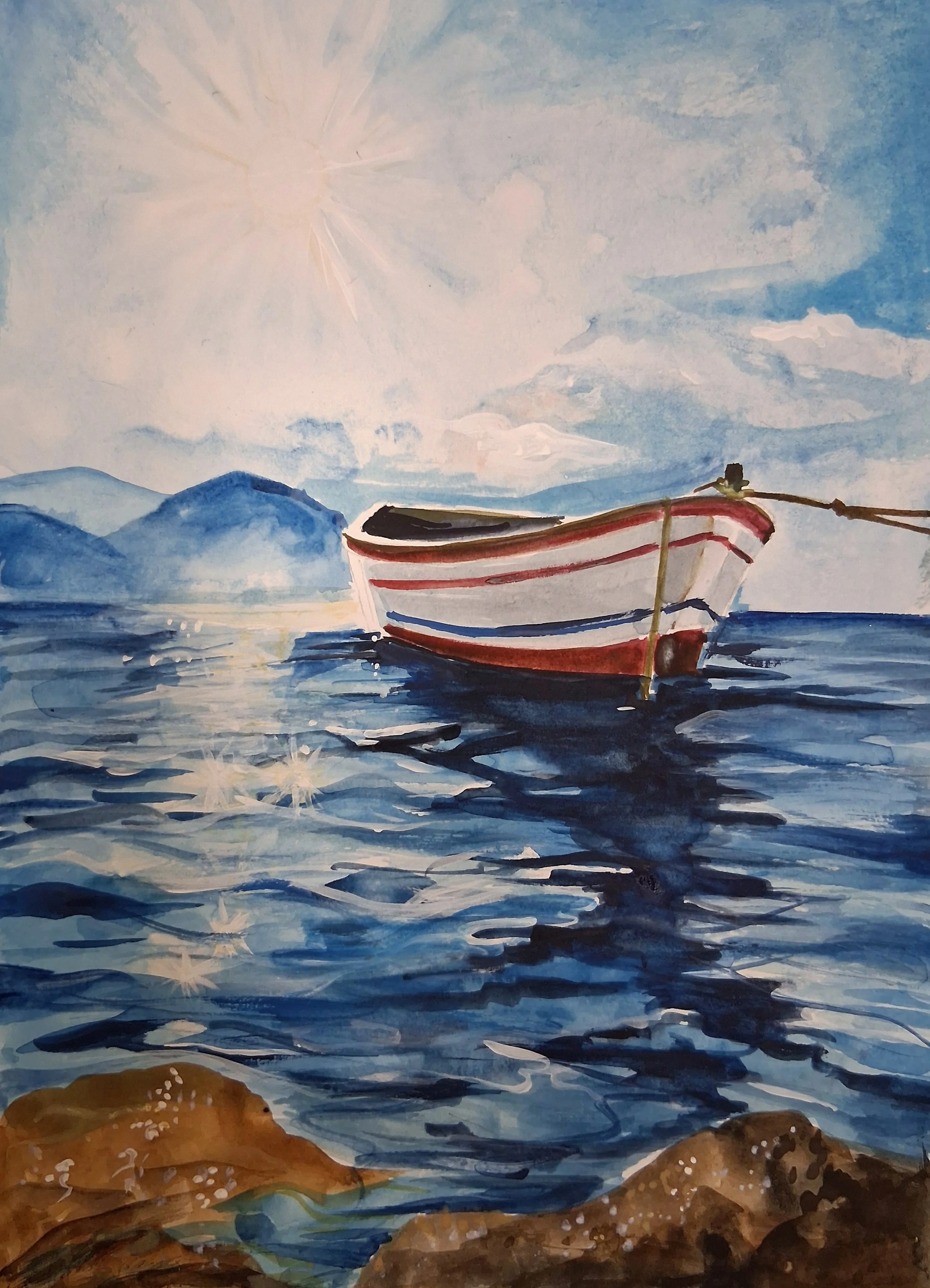 barca acquerello e mare riflessi luce (1).jpg