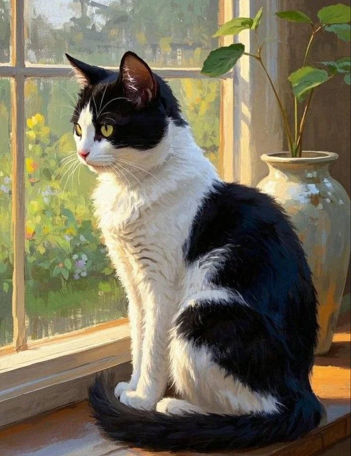 gatto finestra