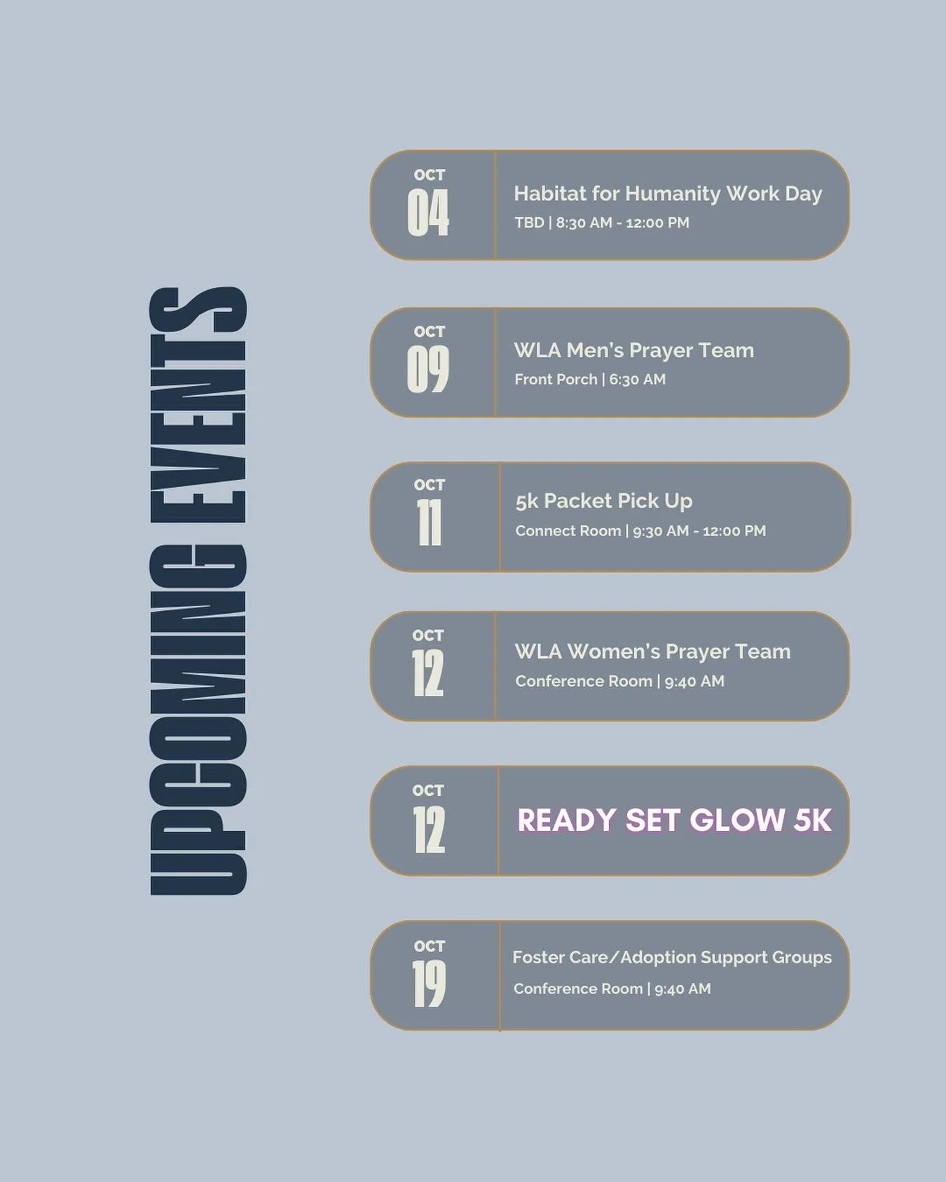 October is here, and we have LOTS of exciting events happening this month! We want you to be apart of this month’s outreach as we work to bring light and assistance to our neighbors in need. Check out the links in our bio for more information o