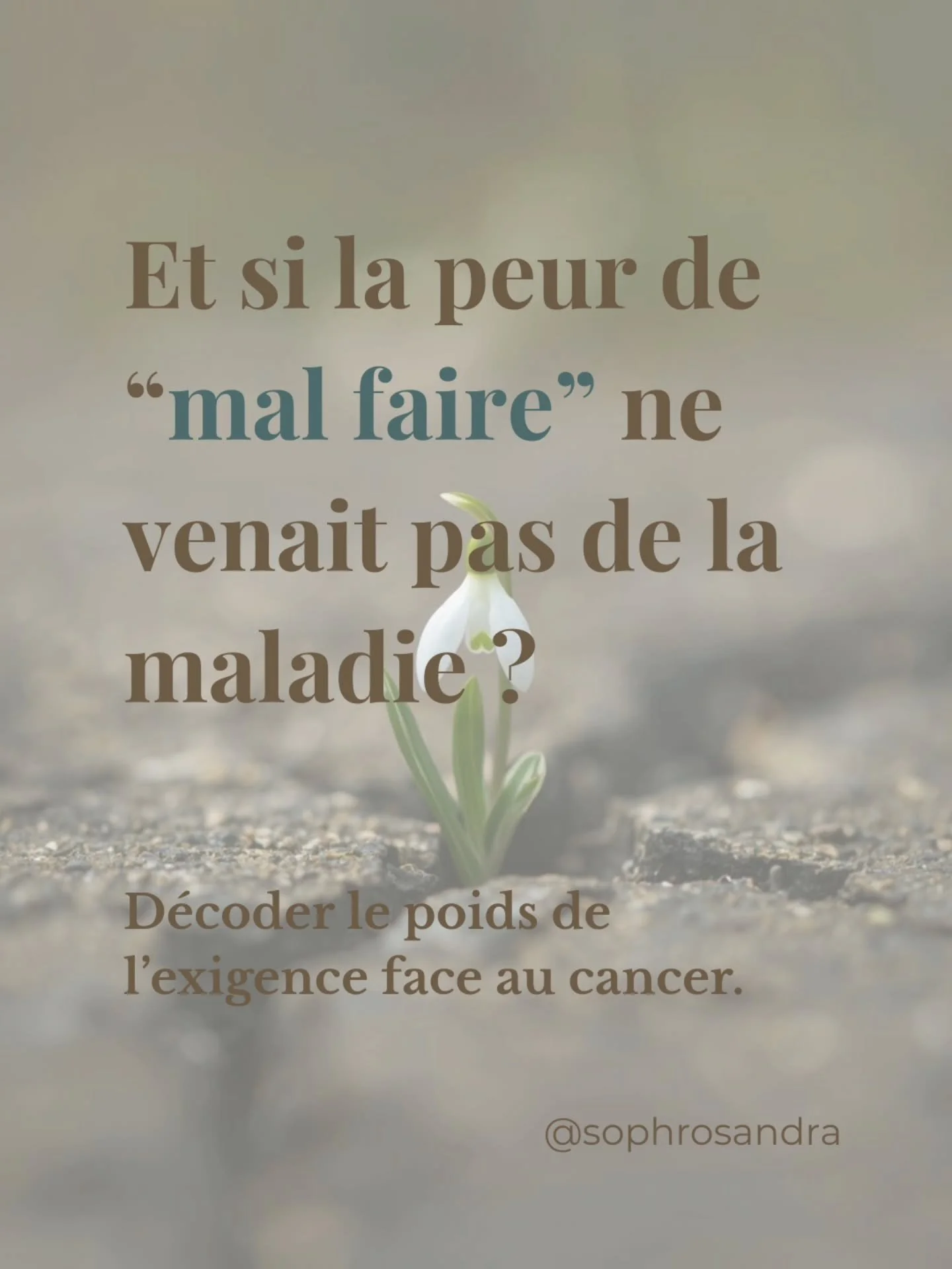 On demande souvent aux personnes touch&eacute;es par le cancer d'&ecirc;tre "des battant(e)s", "d'&ecirc;tre courageu(x)ses, de "garder le moral".

Mais avez-vous remarqu&eacute; cette pression invisible qui s'installe ? Cett