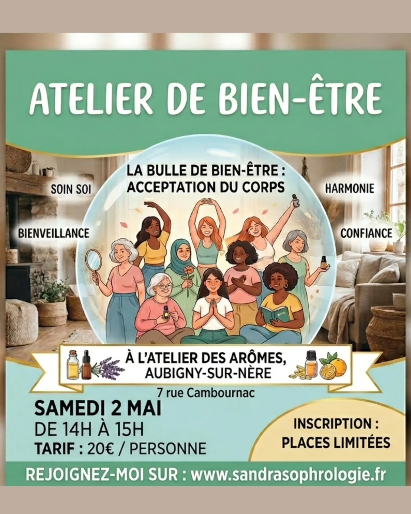La derni&egrave;re bulle de douceur avant l'&eacute;t&eacute; ! ✨

C&rsquo;est un moment particulier que je vous propose ce samedi... car ce sera notre dernier rendez-vous collectif &agrave; l&rsquo;Atelier des Ar&ocirc;mes pour ce premier semestre !