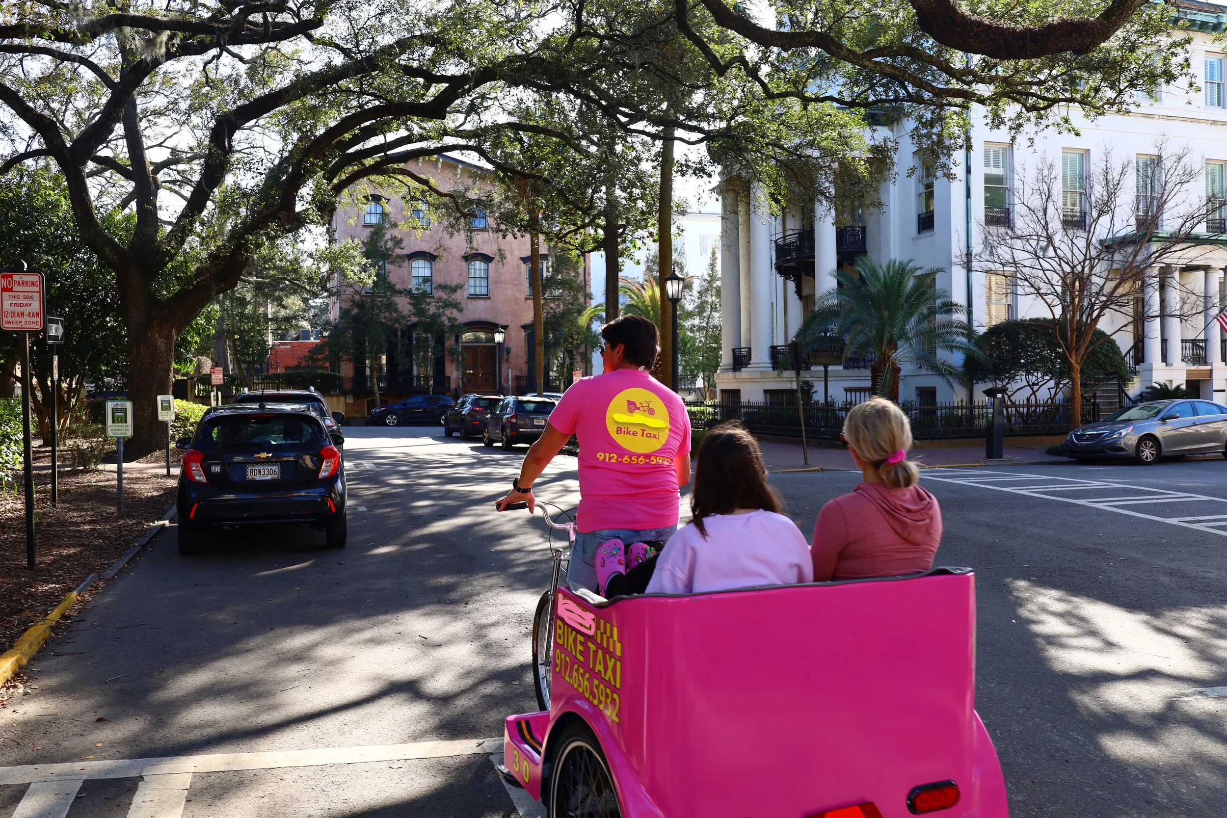 Bike Taxi Company Pedicab Ride Pink Bike Taxi
