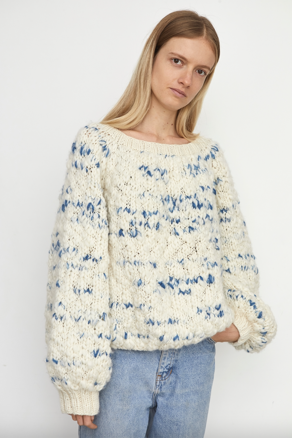 Essential Sweater - Blue Speckles Flame - 01.png