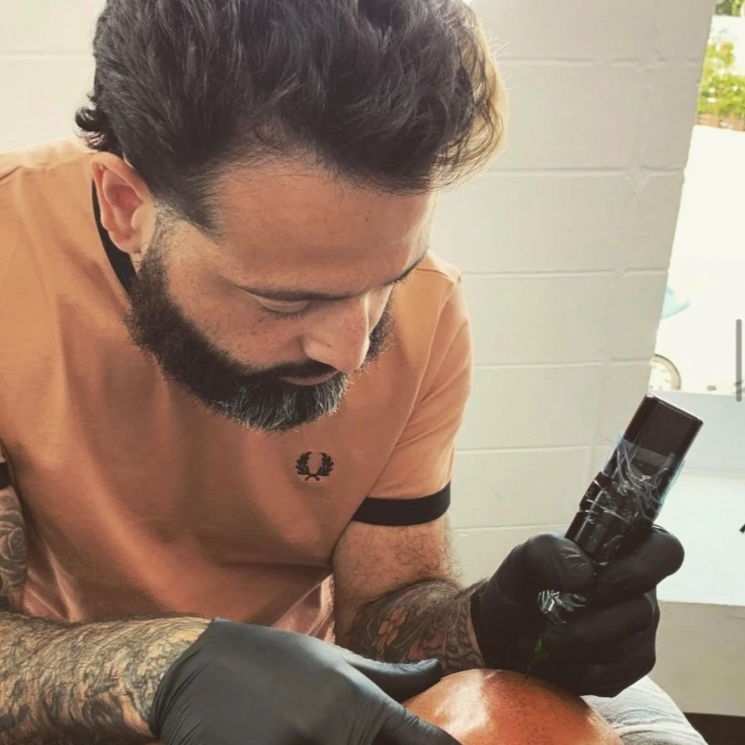 Johnny performing scalp micropigmentation in Landisville