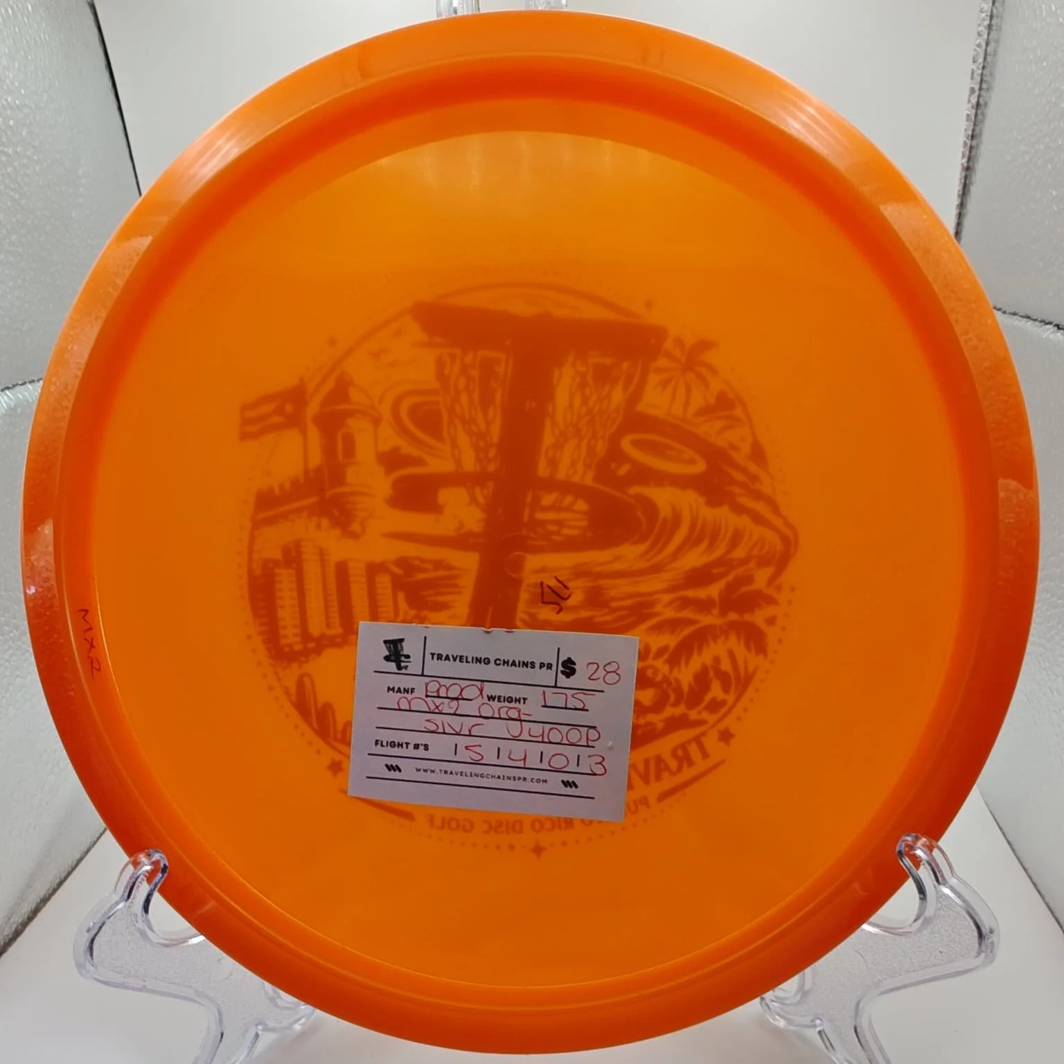 Prodigy Disc MX2 GLOW Orange Silver Foil 175g back.jpeg