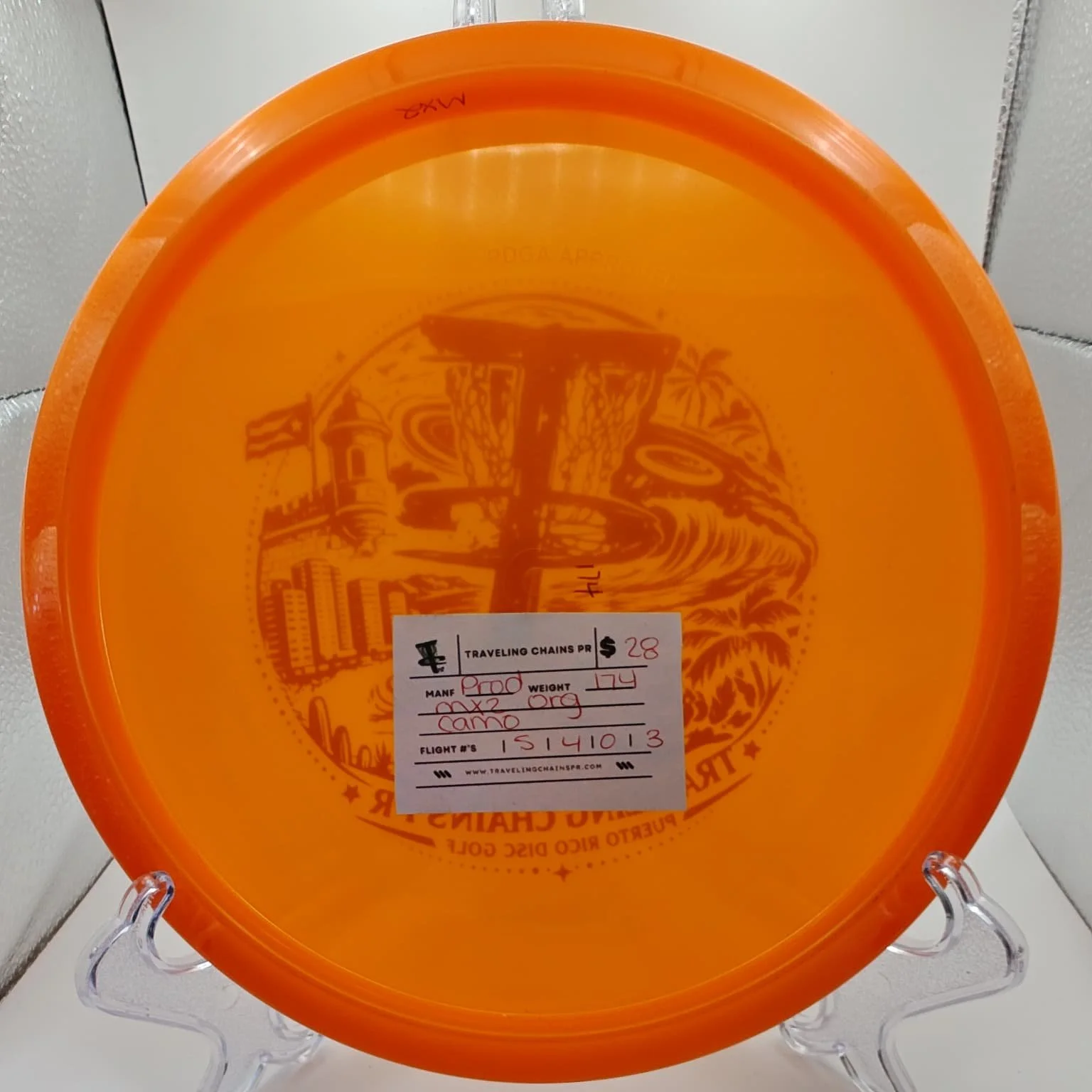 Prodigy Disc MX2 GLOW Orange Camo Foil 174g back.jpeg