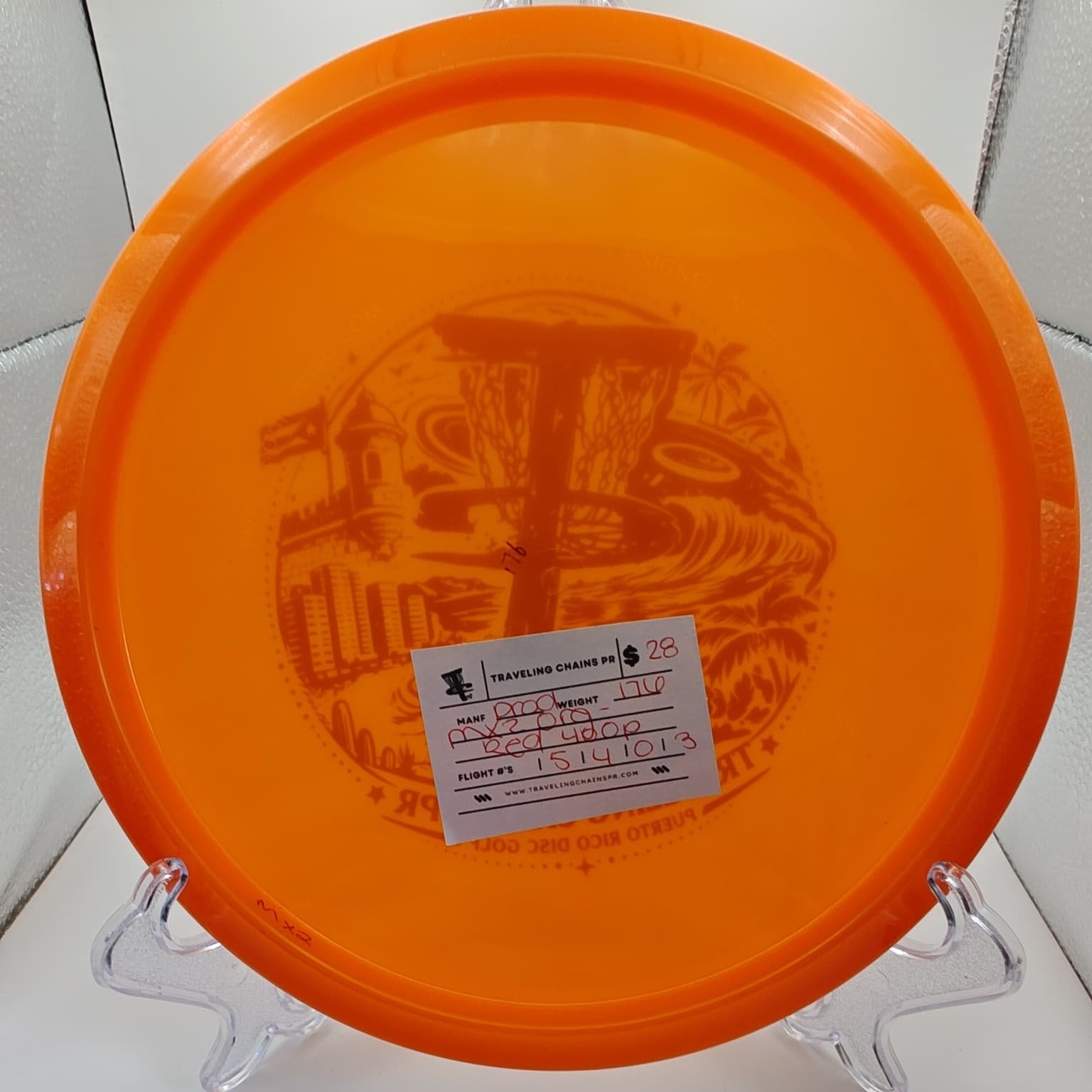 Prodigy Disc MX2 GLOW Orange Red Foil 175g back.jpeg