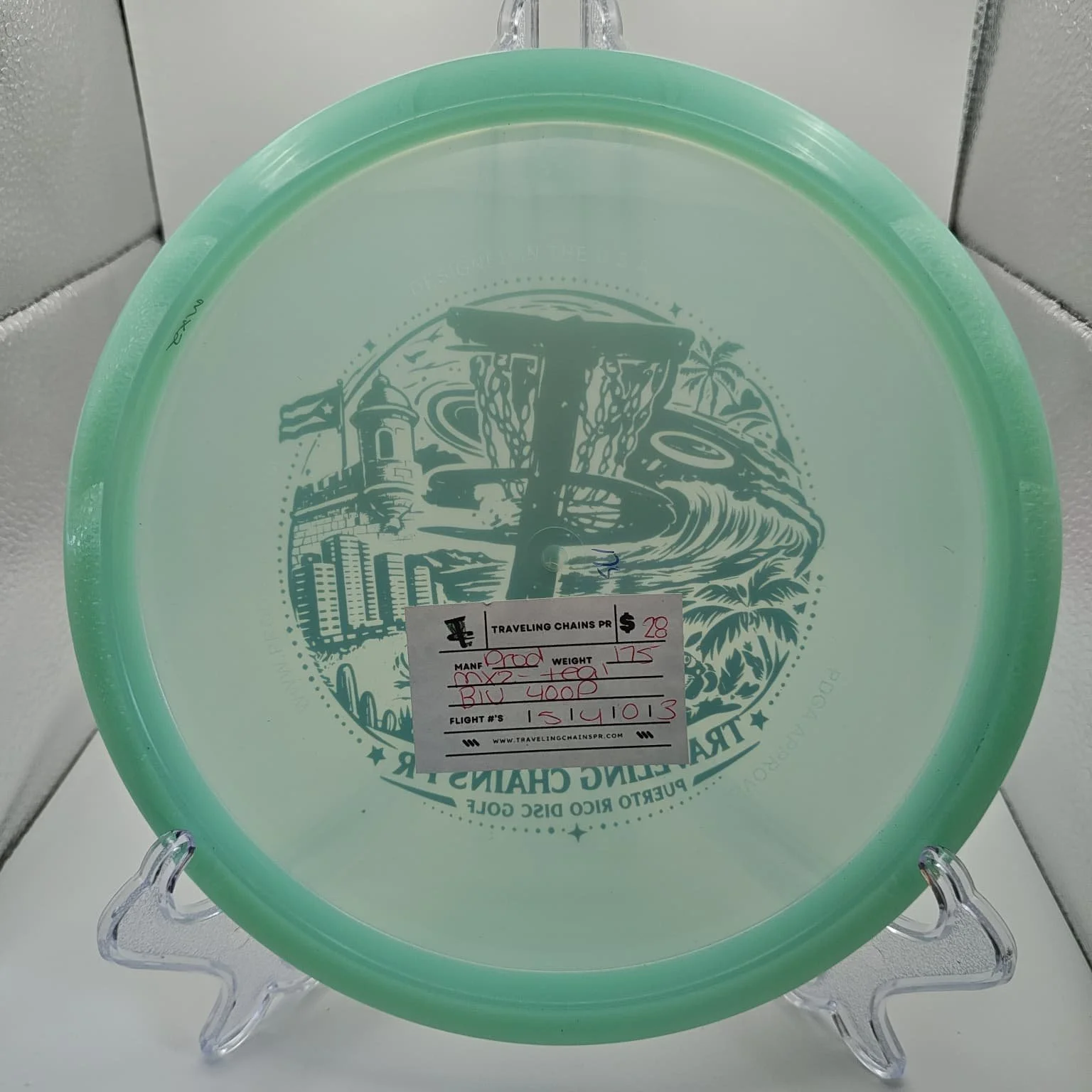 Prodigy Disc MX2 GLOW Teal Blue Foil 176g back.jpeg